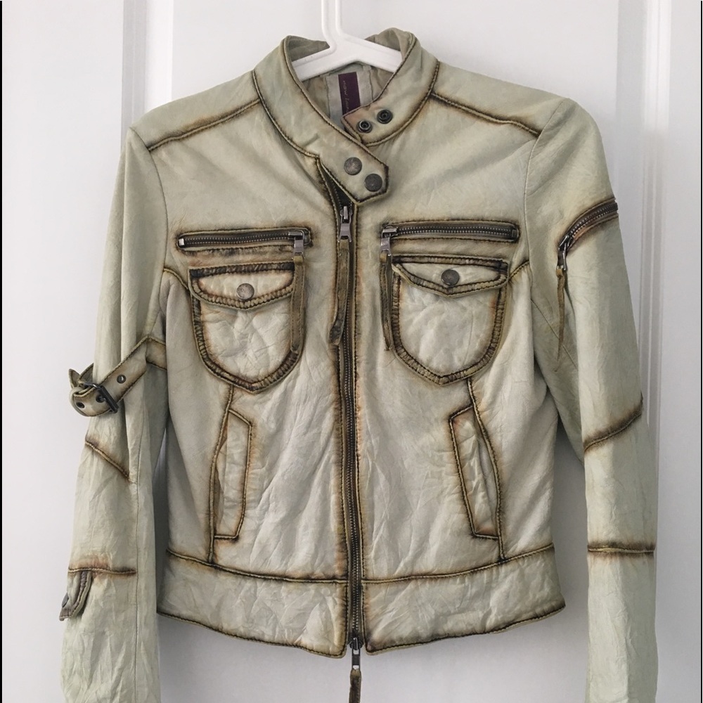 NEW LABEL leather jacket size XS